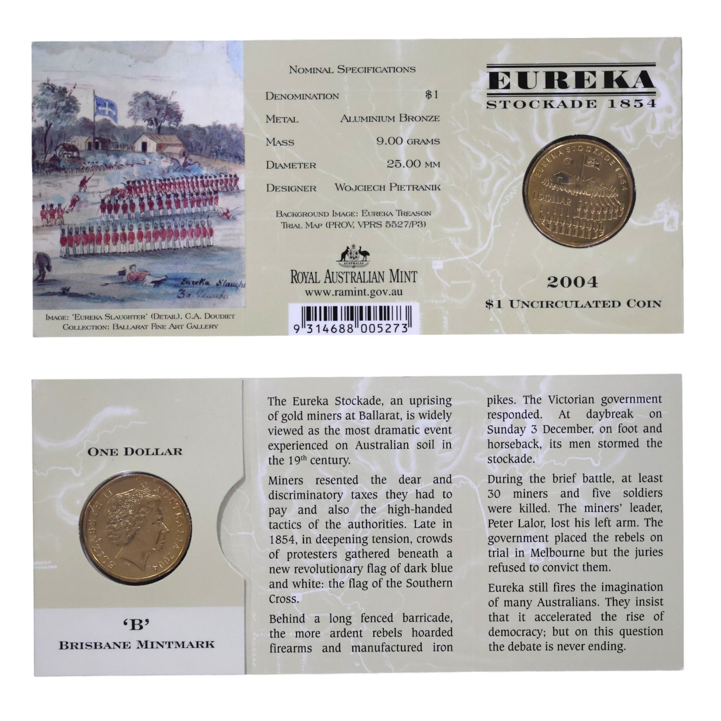 2004 $1 Coin - 150th Anniversary of the End of the Eureka Stockade