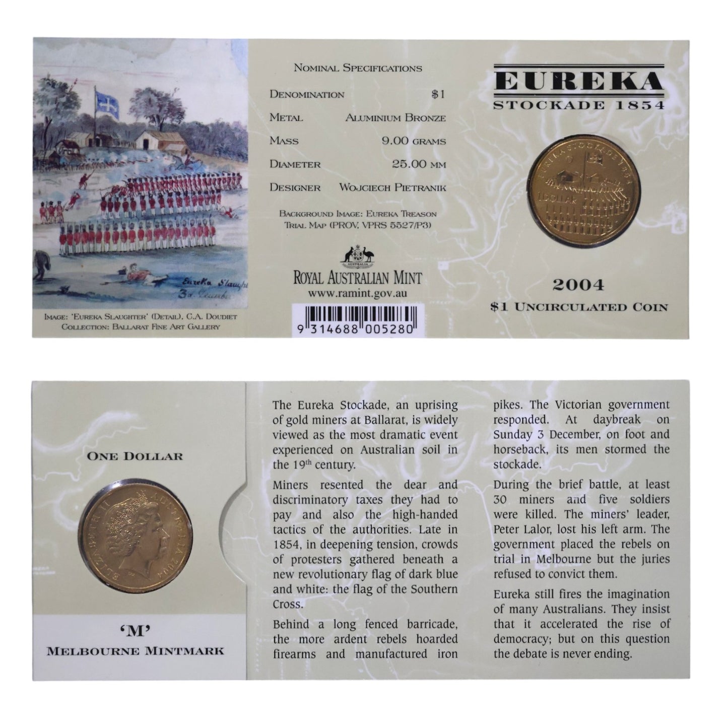 2004 $1 Coin - 150th Anniversary of the End of the Eureka Stockade