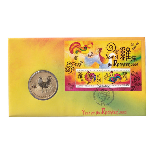 2005 Perth Mint PNC - Year of the Rooster