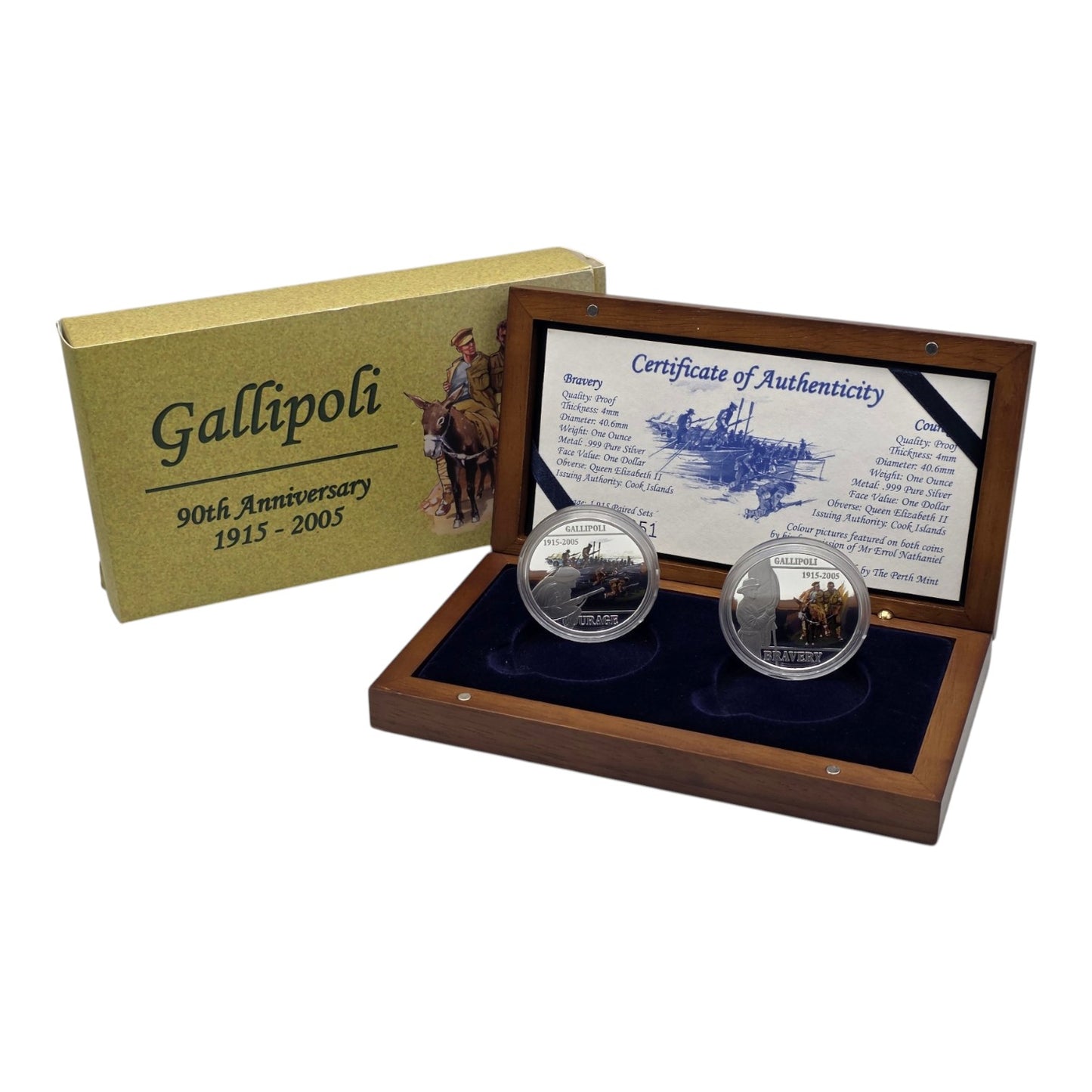 2005 Gallipoli 90th Anniversary - Silver Proof Coin set