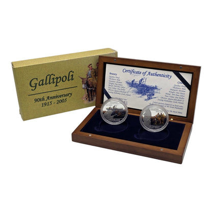 2005 Gallipoli 90th Anniversary - Silver Proof Coin set
