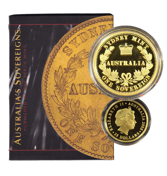 2005 Perth Mint - Australia'a Sovereigns with 2005 $25 Proof Sovereign