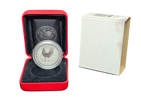 2005 Perth Mint Lunar New Year - Year of the Rooster - 1/2oz .999 Silver Coin
