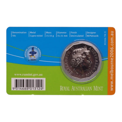 2006 50c Coin - XVIII Commonwealth Games - Basketball