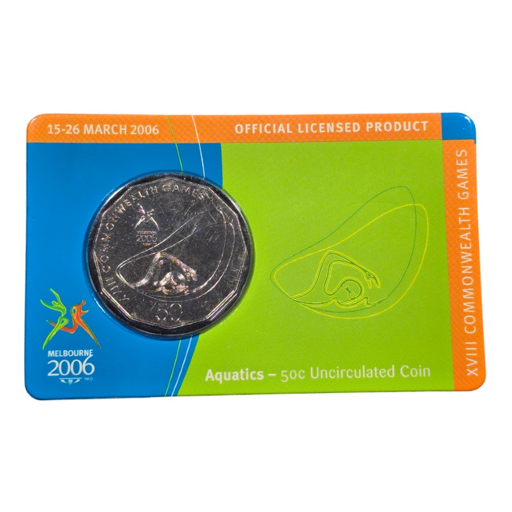 2006 50c Coin - XVIII Commonwealth Games - Aquatics