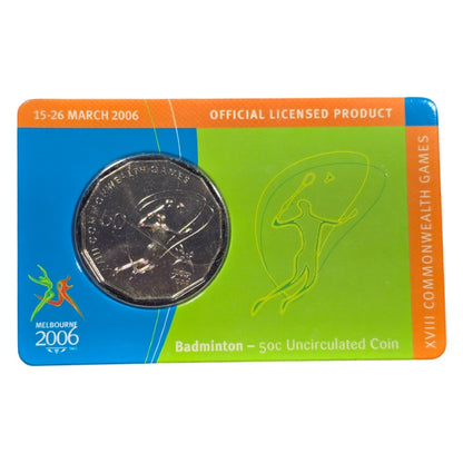 2006 50c Coin - XVIII Commonwealth Games - Badminton