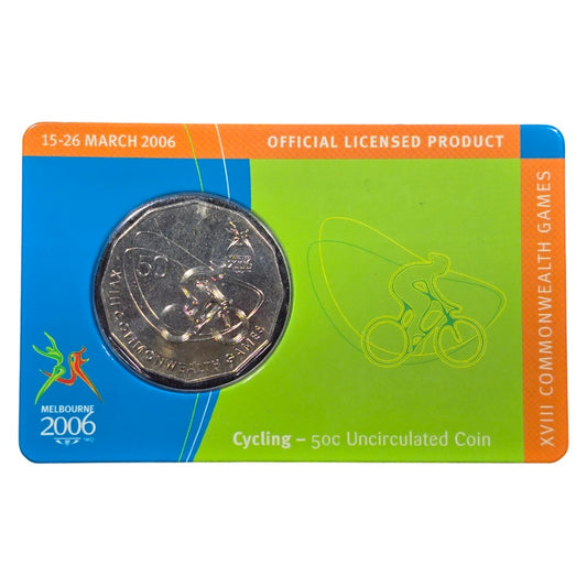 2006 50c Coin - XVIII Commonwealth Games - Cycling