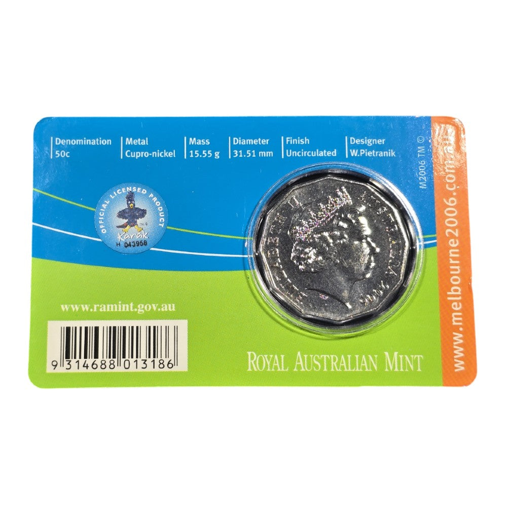 2006 50c Coin - XVIII Commonwealth Games - Weightlifting