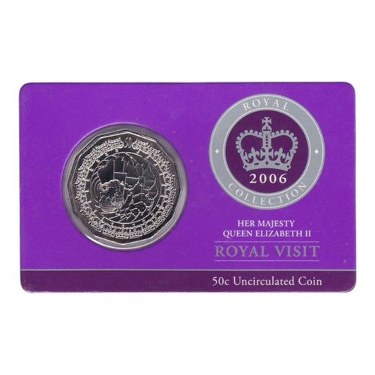 2006 50c Coin - Her Majesty Queen Elizabeth II - Royal Visit