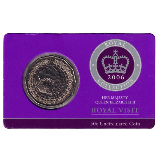 2006 50c Coin - Her Majesty Queen Elizabeth II - Royal Visit