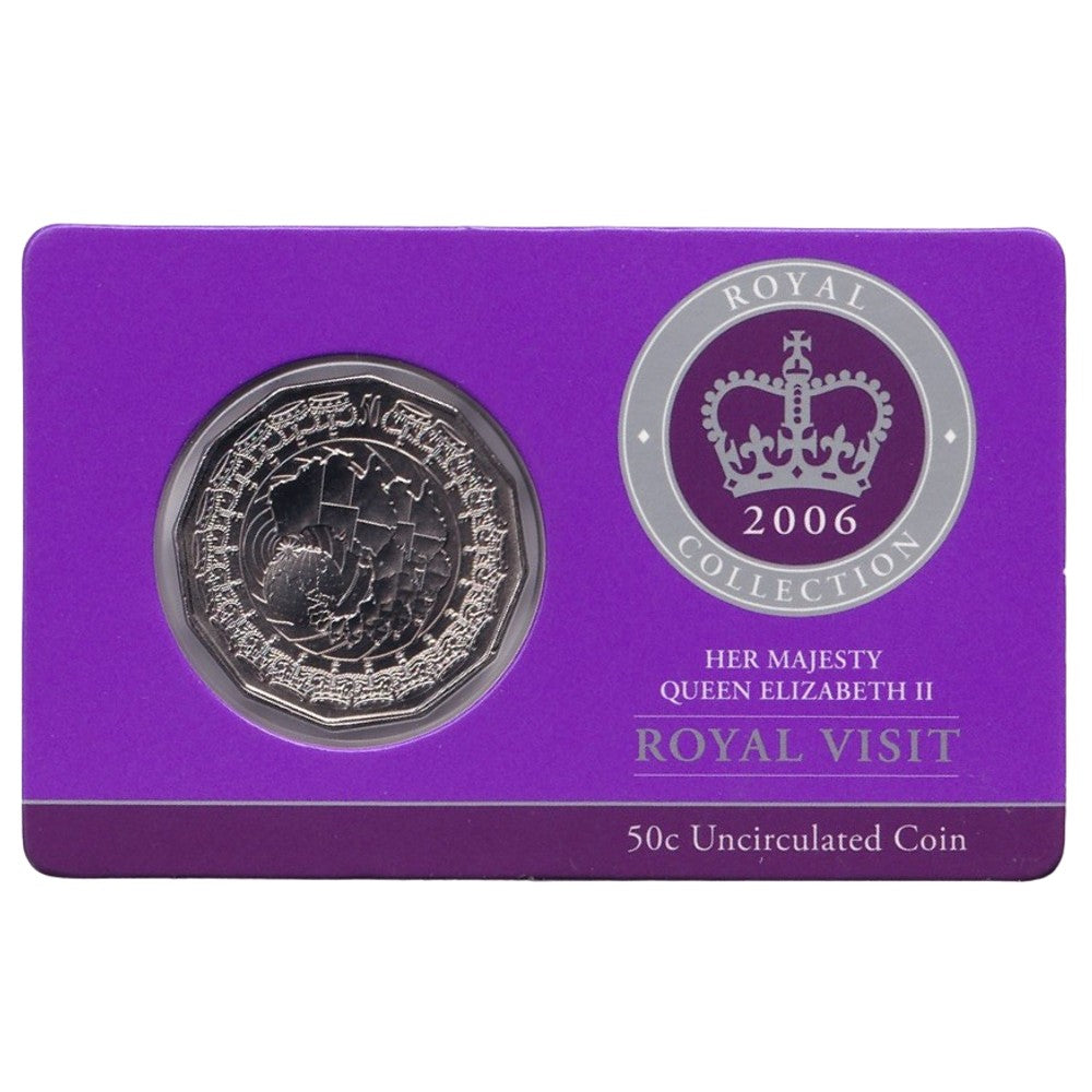 2006 50c Coin - Her Majesty Queen Elizabeth II - Royal Visit