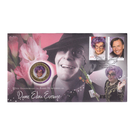 2006 Perth Mint PNC - 50th Anniversary of Barry Humphries as Dame Edna Everage
