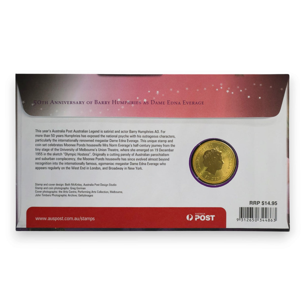 2006 Perth Mint PNC - 50th Anniversary of Barry Humphries as Dame Edna Everage