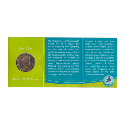 2006 $1 Coin - Melbourne Commonwealth Games - 'M' Melbourne Mintmark