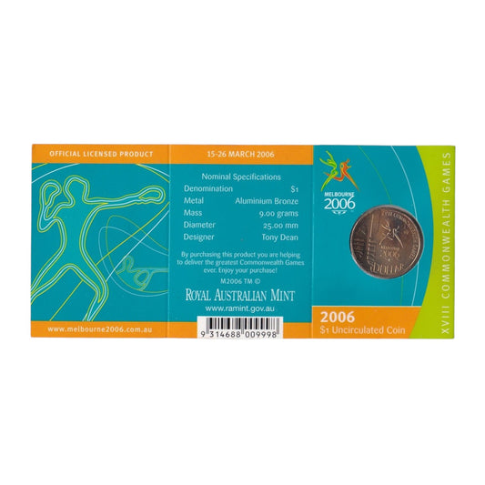 2006 $1 Coin - Melbourne Commonwealth Games - 'M' Melbourne Mintmark