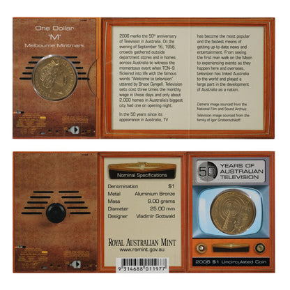 2006 $1 Coin - 50 Years of Television