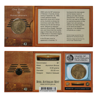 2006 $1 Coin - 50 Years of Television