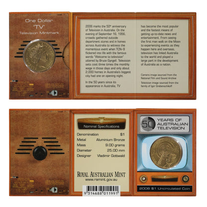 2006 $1 Coin - 50 Years of Television