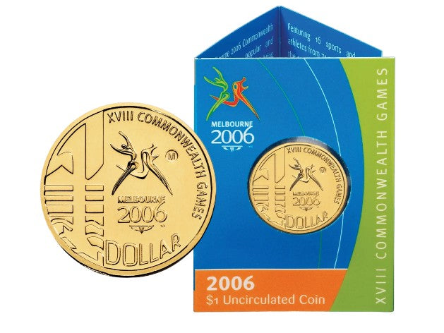 2006 $1 Coin - Melbourne Commonwealth Games - 'M' Melbourne Mintmark