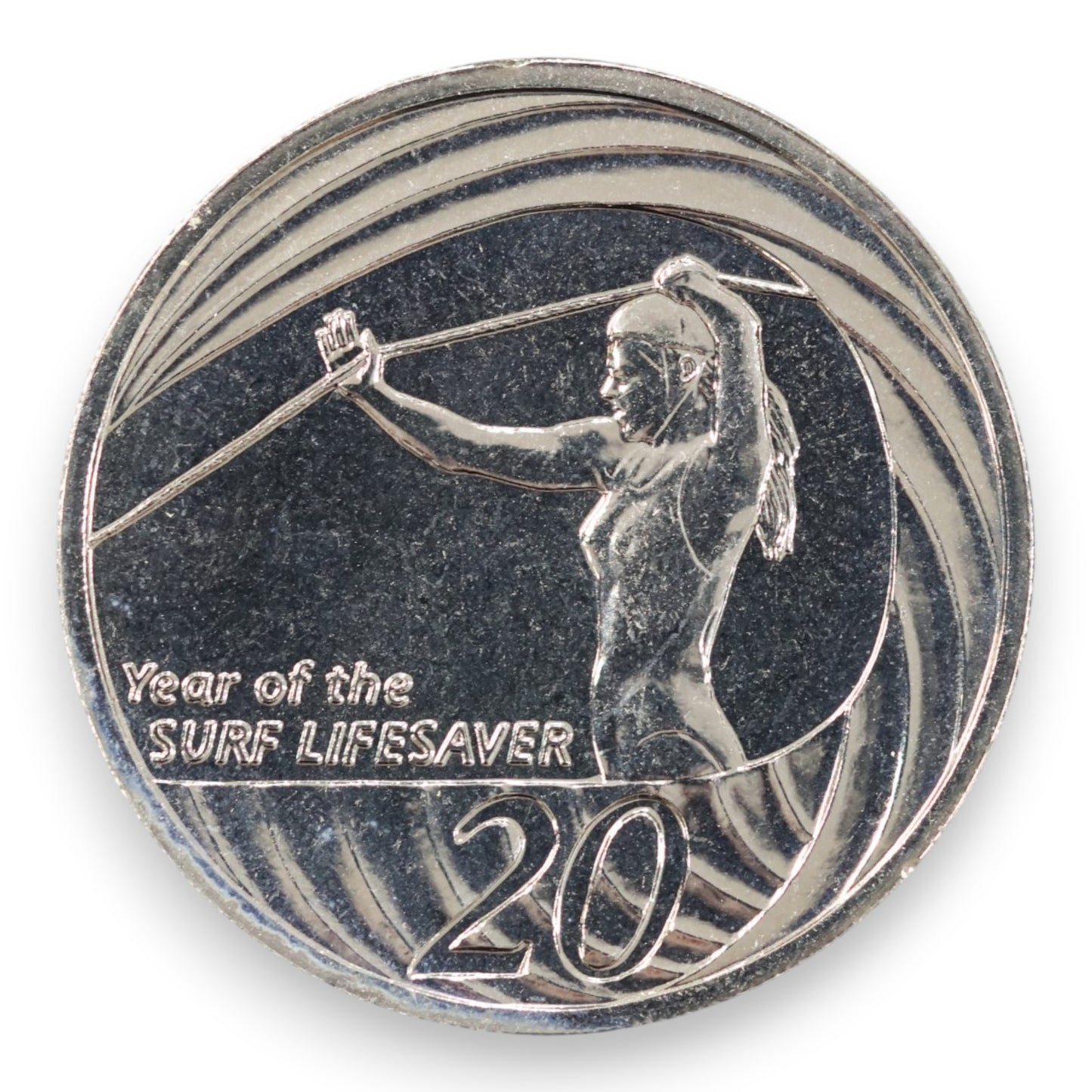 2007 20c "Year of the Surf Lifesaver" — Ex-Mint Set Specimen (Obverse Toned)