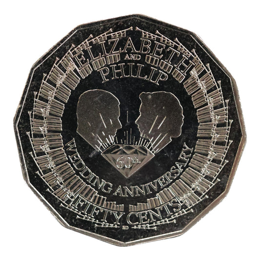 2007 50c Coin - Royal 60th 'Diamond' Wedding Anniversary