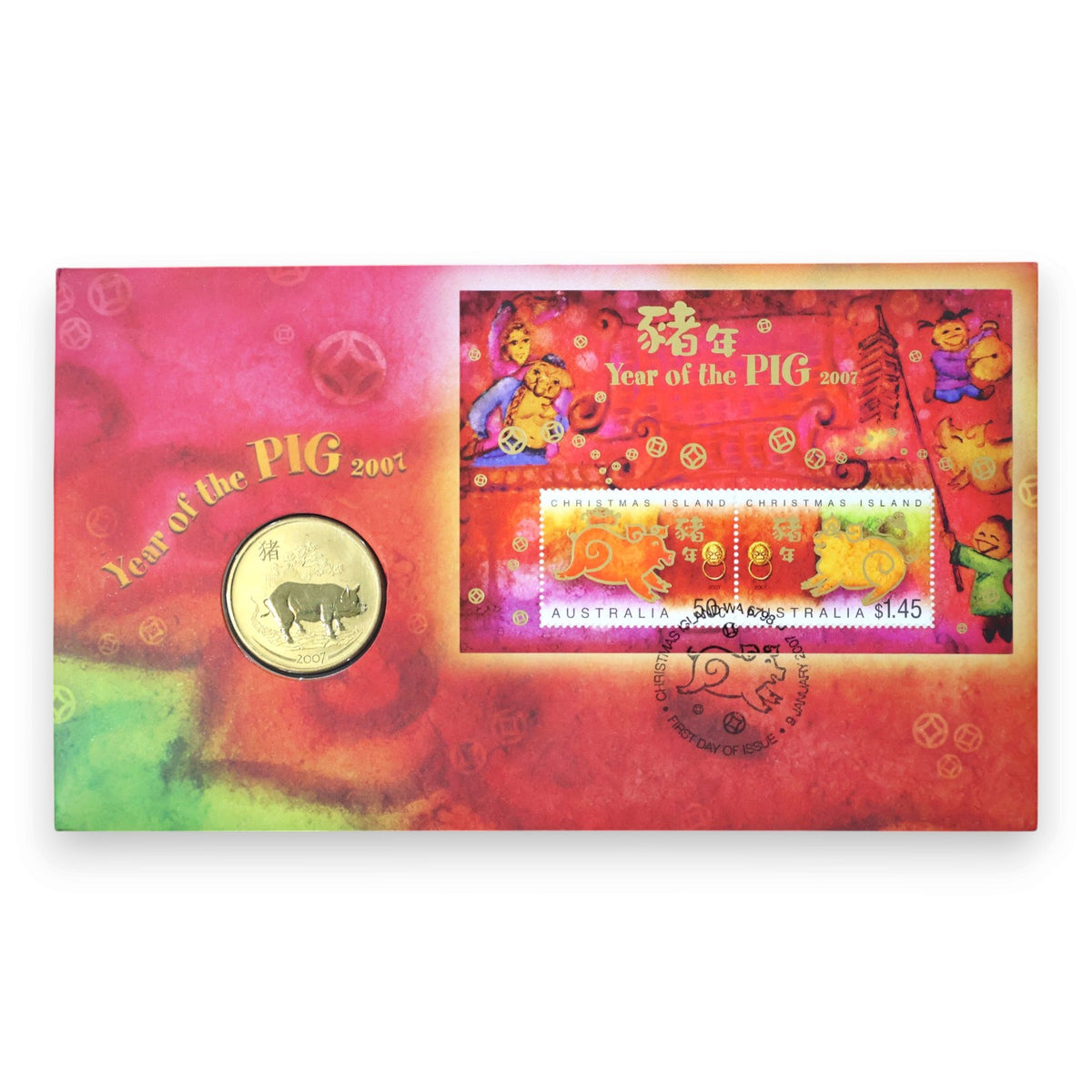 2007 Perth Mint PNC - Year of the Pig