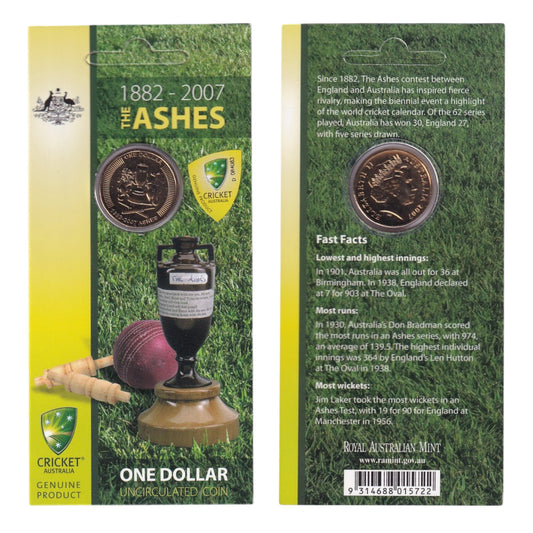 2007 $1 Coin - The Ashes 1882 - 2007