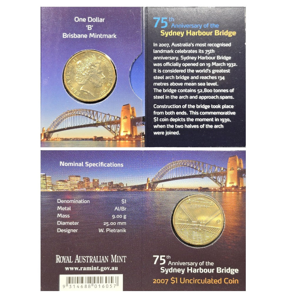 2007 $1 Coin - Sydney Harbour Bridge 75th Anniversary