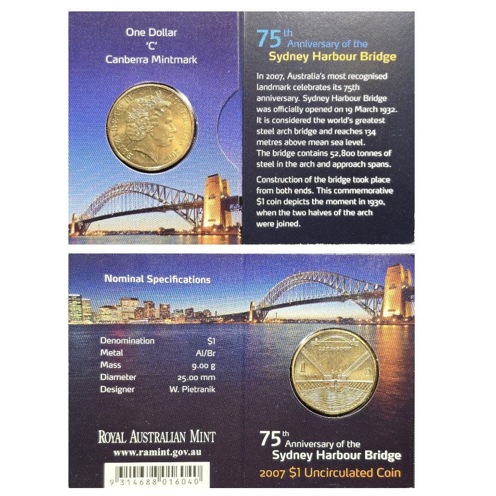 2007 $1 Coin - Sydney Harbour Bridge 75th Anniversary