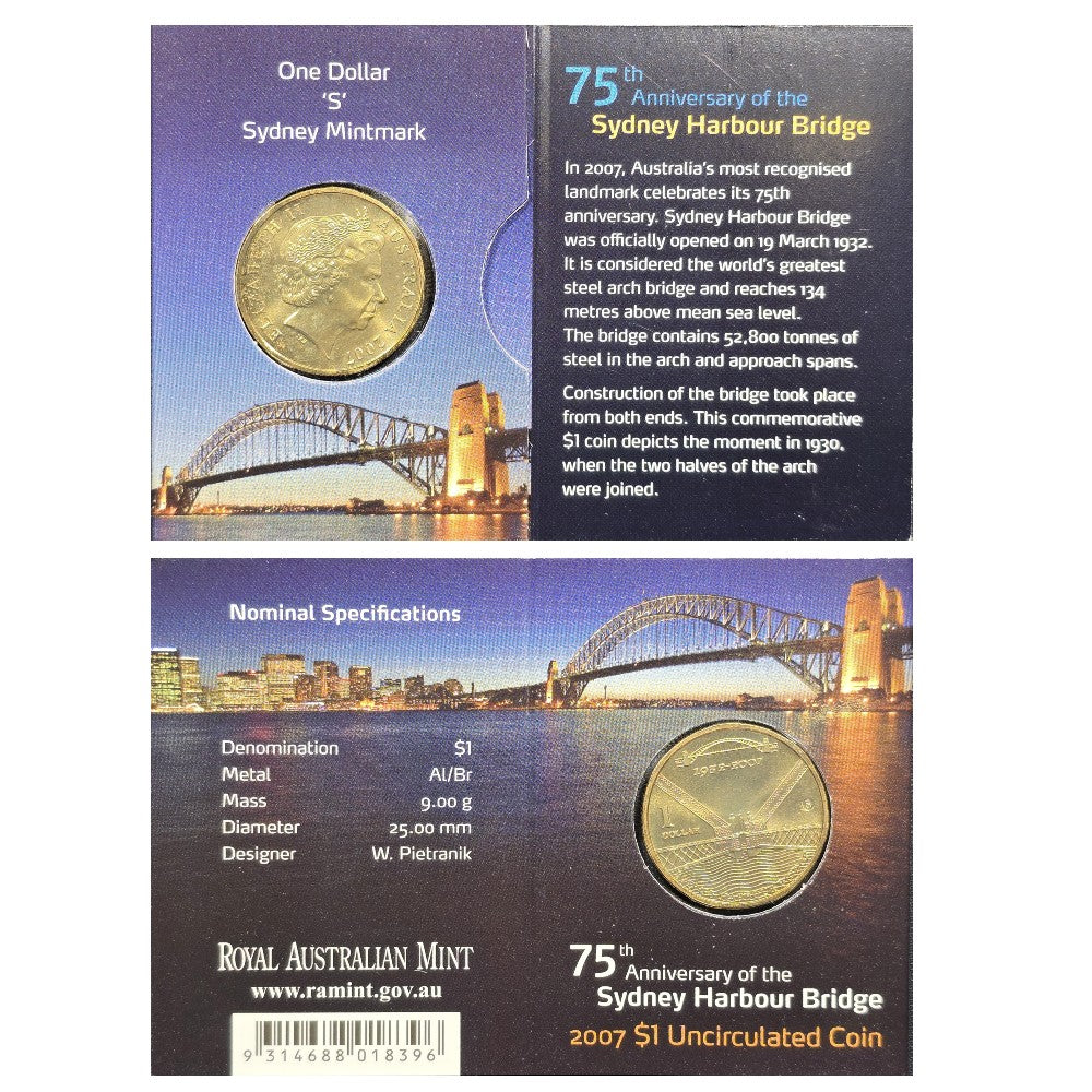 2007 $1 Coin - Sydney Harbour Bridge 75th Anniversary