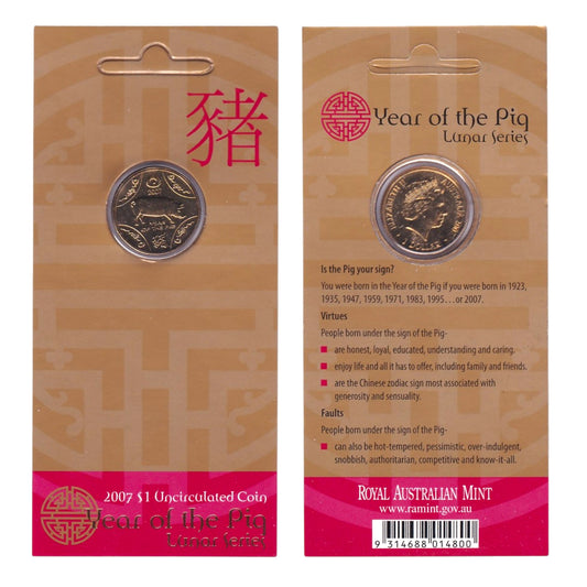 2007 $1 Coin - Year of the Pig - Lunar Series