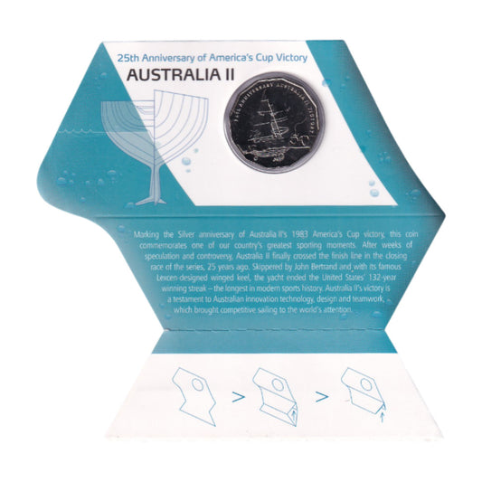 2008 50c Coin - 25th Anniversary America's Cup Victory - Australia II