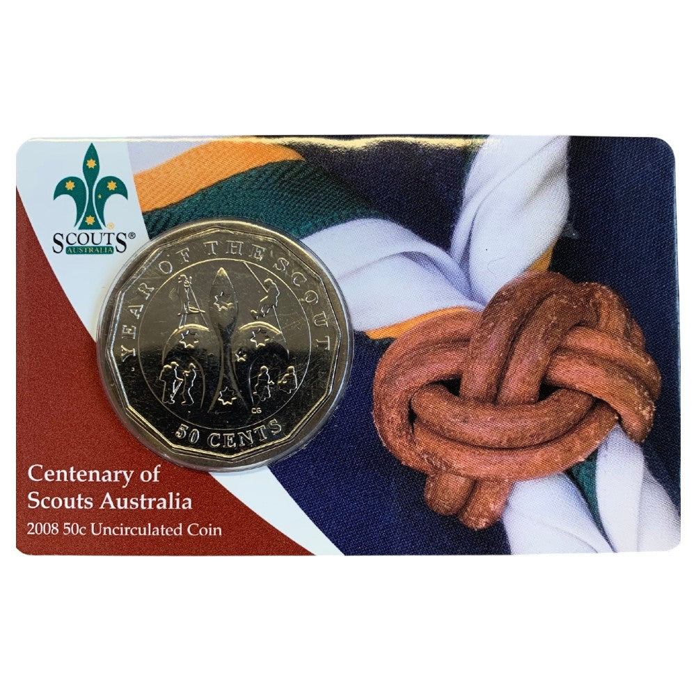 2008 50c Coin - Centenary of Scouts Australia