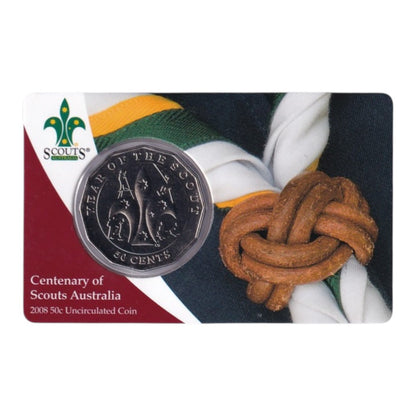 2008 50c Coin - Centenary of Scouts Australia