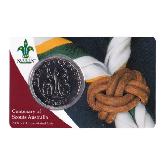 2008 50c Coin - Centenary of Scouts Australia