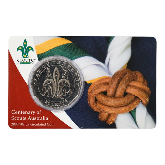 2008 50c Coin - Centenary of Scouts Australia