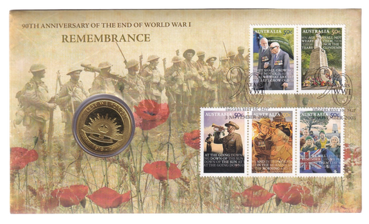 2008 Perth Mint PNC - 90th Anniversary of the End of World War I - Remembrance