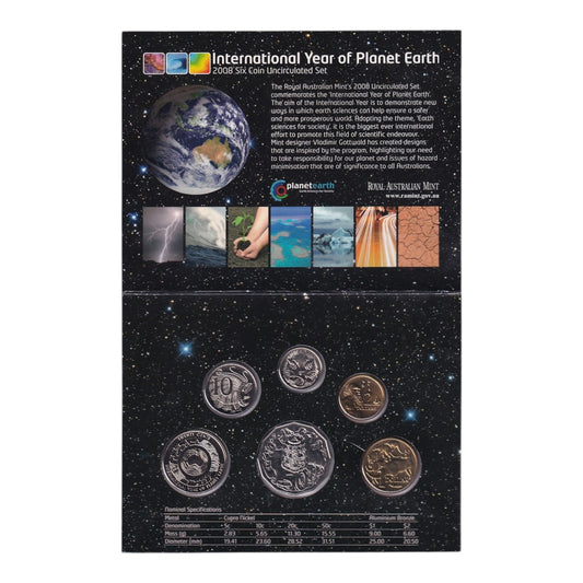 2008 Royal Australian Mint Uncirculated Coin Set - International Year of Planet Earth