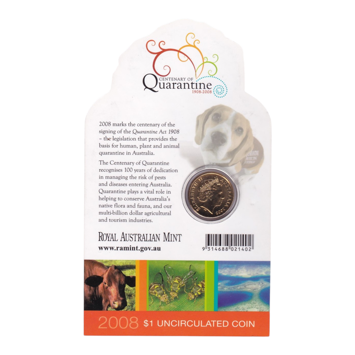 2008 $1 Coin - Centenary of Australian Quarantine
