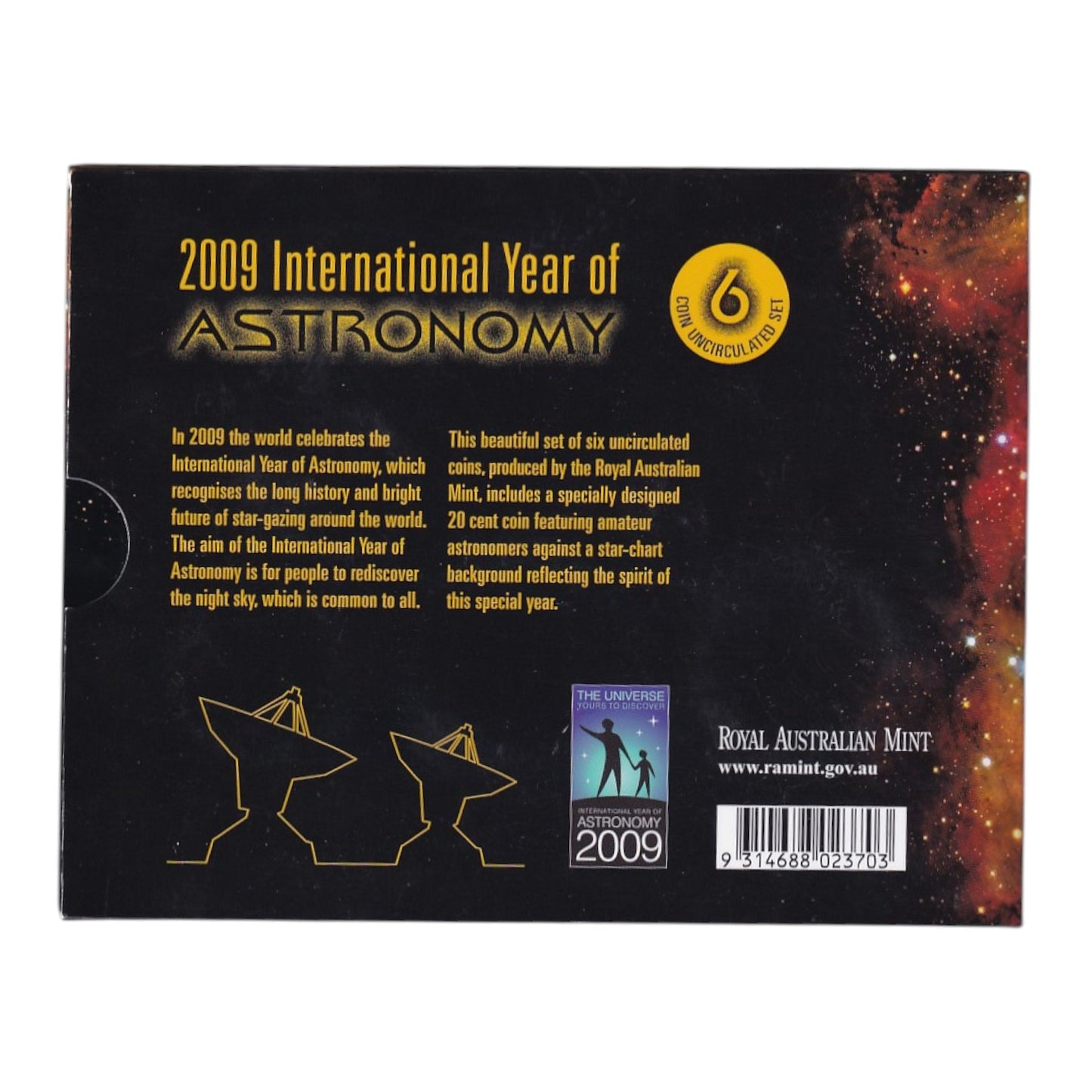 2009 Royal Australian Mint Uncirculated Coin Set - International Year of Astronomy