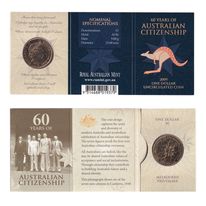 2009 $1 Coin - 60 Years of Australian Citizenship