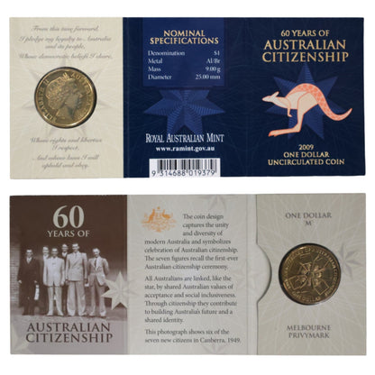 2009 $1 Coin - 60 Years of Australian Citizenship