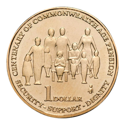 2009 $1 Coin - Centenary of the Age Pension - Uncirculated