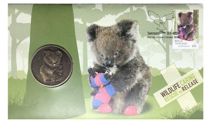 2010 PMC - Wildlife Caring - Limited Edition Medallion & Stamp Cover