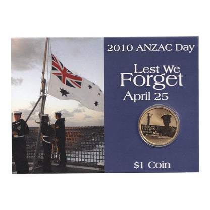 2010 Perth Mint ANZAC Day One Dollar Coin - Royal Australian Navy