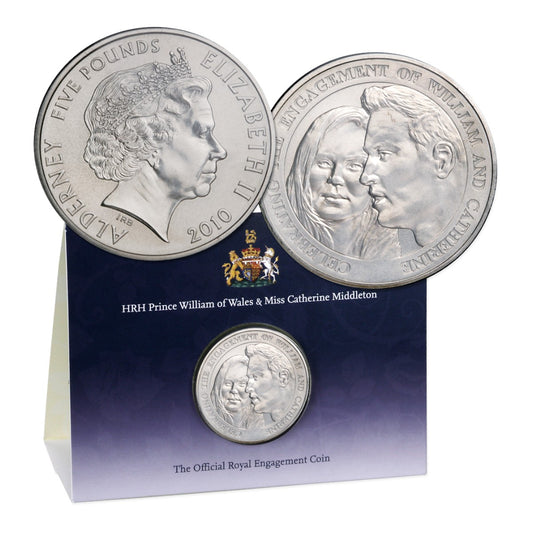 2010 Alderney - Royal Engagement £5 Brilliant Uncirculated Coin Pack