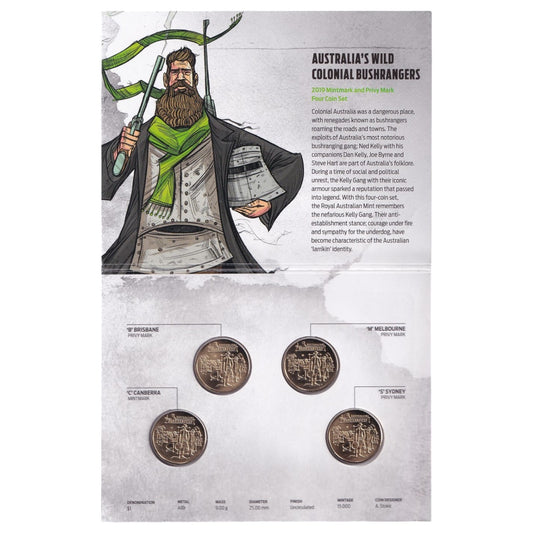 2019 Mintmark and Privy Mark Four Coin Set - The Bold, The Bad and The Ugly - The Kelly Gang