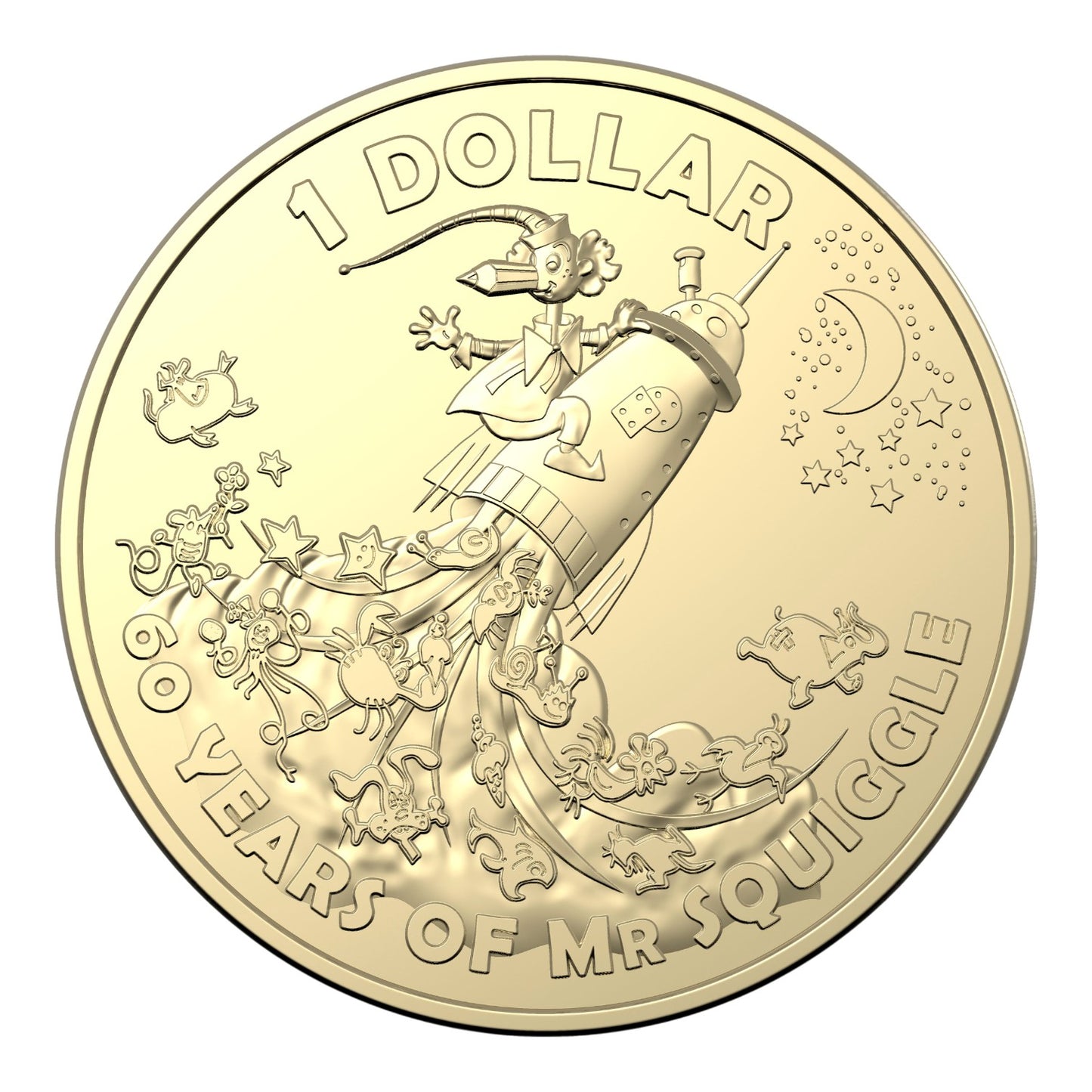 2019 Seven Coin Coloured Uncirculated Set - 60th Anniversary of Mr Squiggle