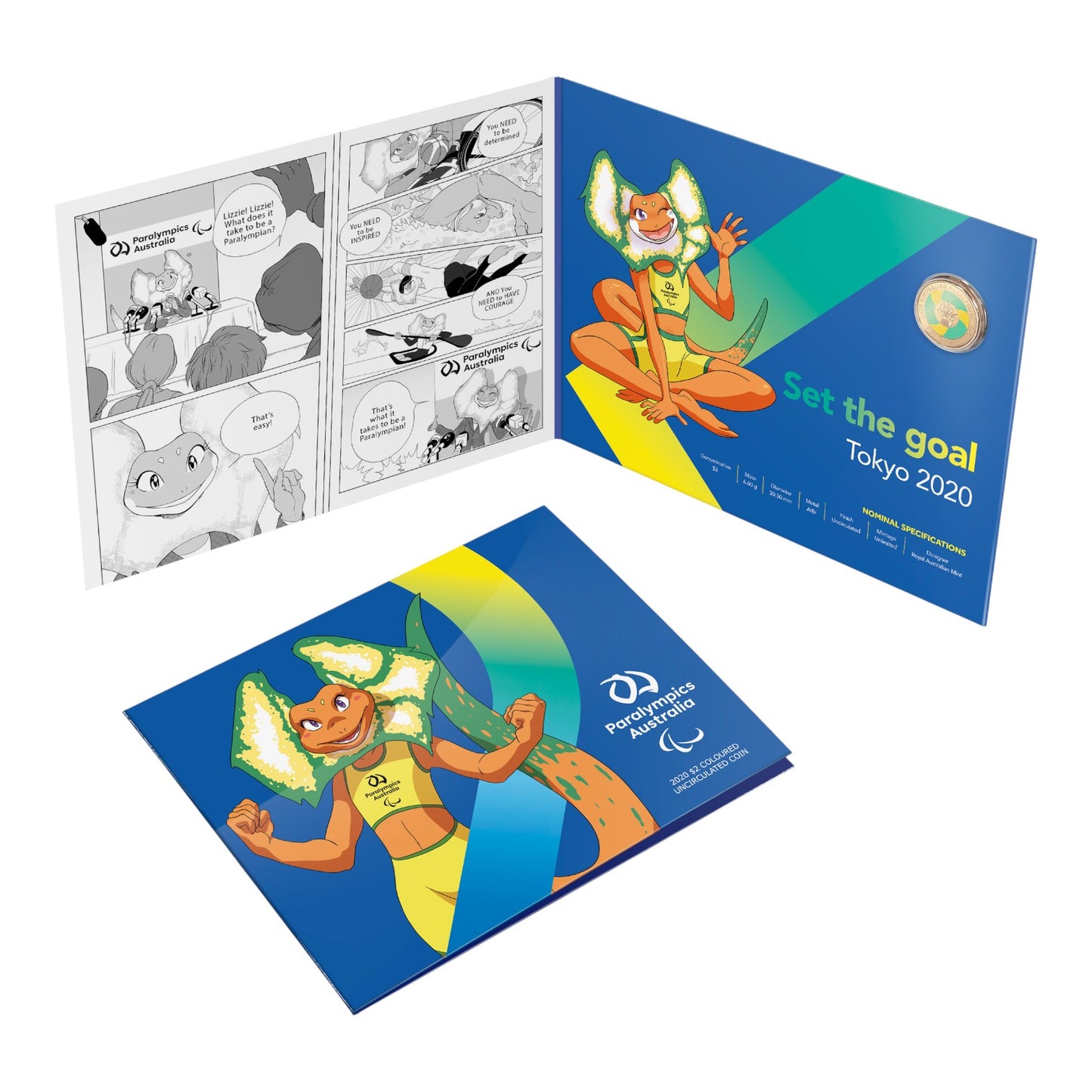 2020 $2 AlBr Coloured Uncirculated Coin - Tokyo Paralympics