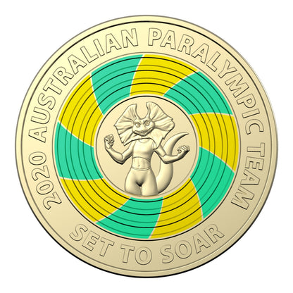 2020 $2 AlBr Coloured Uncirculated Coin - Tokyo Paralympics